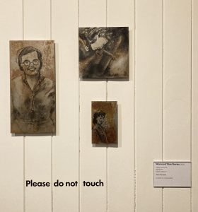 Paintings of the Sheffield Women of steel by Jane Howard showing at Kelham Island Museum in Sheffield