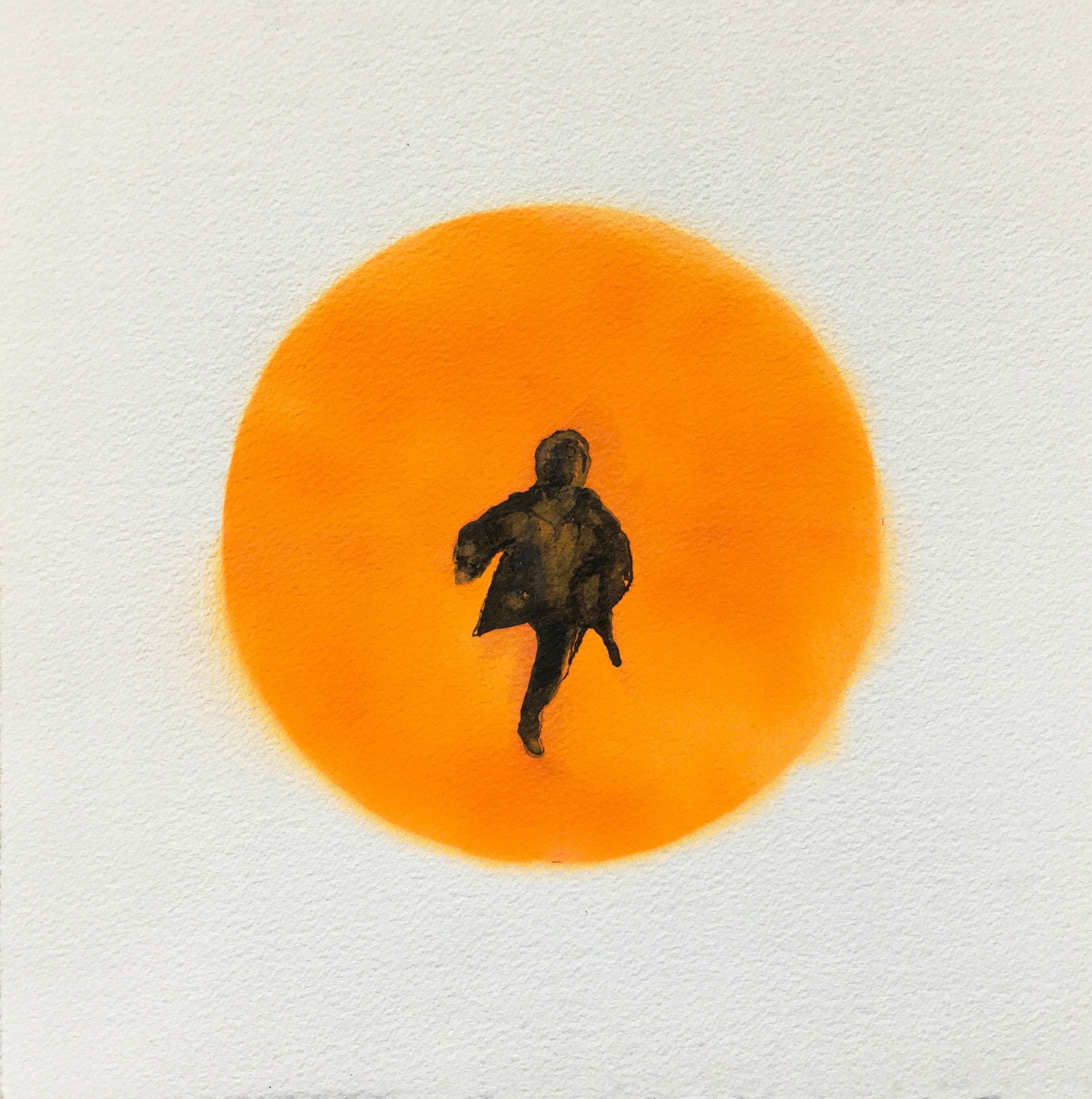Jane Howard, The Dash, indian ink and acrylic spray paint, 37cm x 37cm